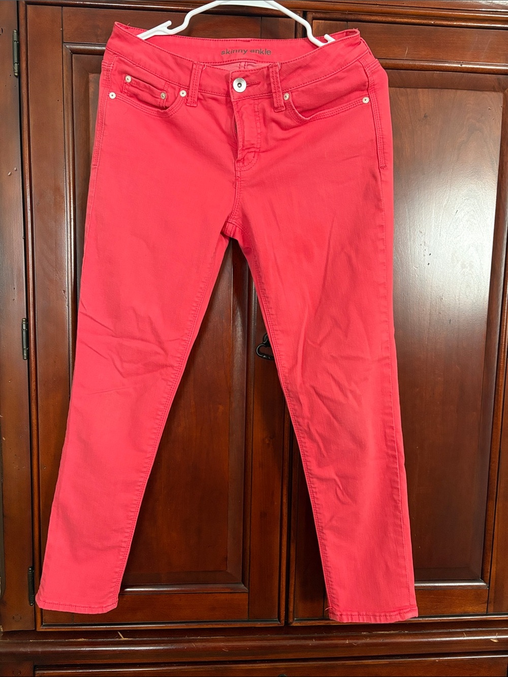 jcpenney Women's Skinny Ankle Jeans in Coral